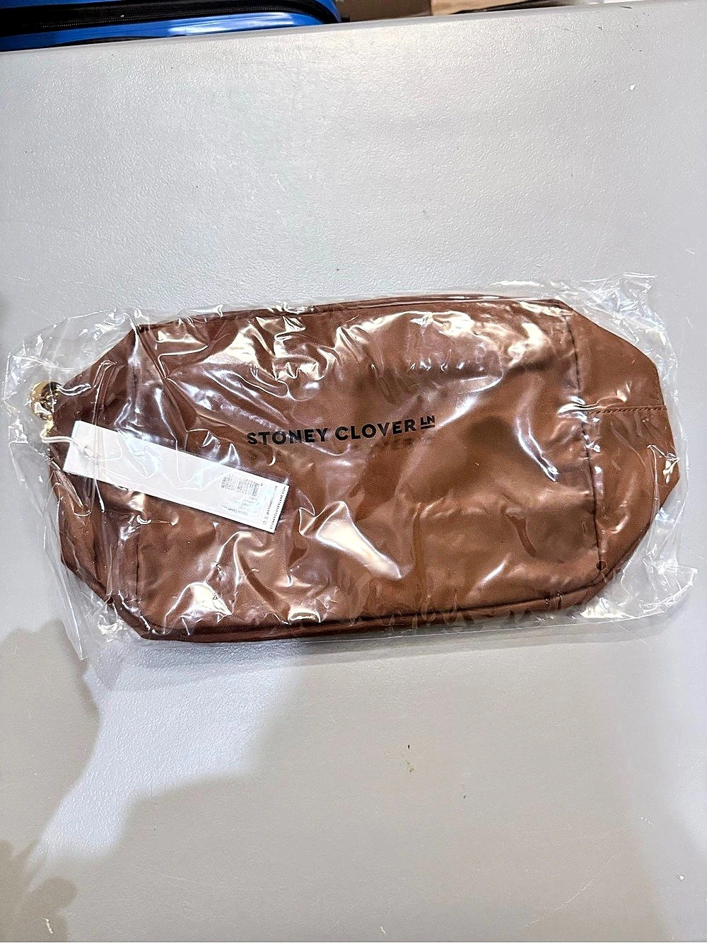 SCL Stoney Clover Lane Classic Large Nylon Pouch Chocolate NWT